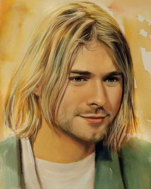 Kurt Cobain Grunge hairstyle 