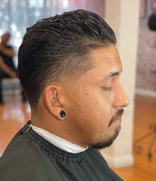 Slicked-Back Taper hairstyle 