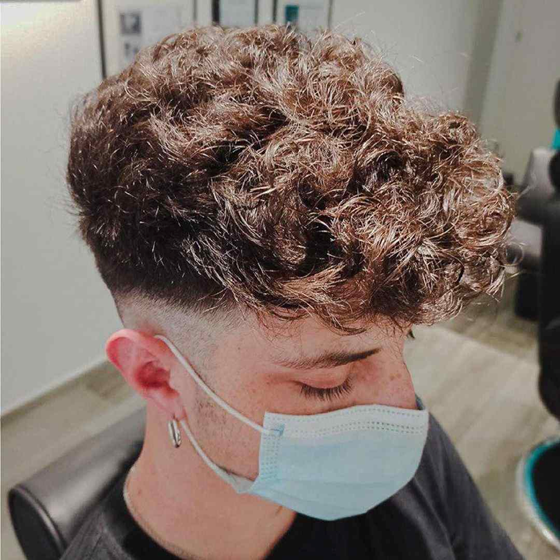 Curly Low Fade